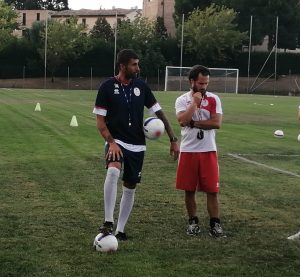 Mister Degano e il preparatore atletico Luca Mosca